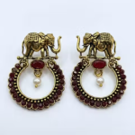 Royal Elephant Design Traditional Earrings for Women & Girls