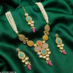 Traditional Pearl Kundan Necklace Set for Women