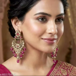 Traditional Kundan Chand Bali Earrings for Women
