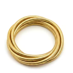 Trendy Gold-Toned Flexible Coil Bangles for Women & Girls