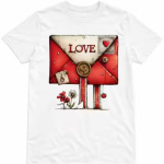 Trendy Love Letter Printed Men White Cotton T-Shirt | Stylish Casual Wear for Boys & Men