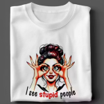 Stylish White Printed Cotton T-Shirt for Women