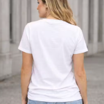 Rose Bouquet Printed White Cotton T-Shirt for Women