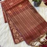 Soft Semi Tussar Silk sarees with Beautiful ❤️ Print With Attractive Checks Design Saree And Print Blouse With Tassels