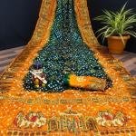 ART SILK DOLLY WORK BANDHEJ PANETER WHITE SAREES*🌹