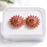 Elegant Pink American Diamond Studs