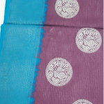 Peacock Block Print With Small Zari Lines All Over The Body