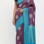 Peacock Block Print With Small Zari Lines All Over The Body