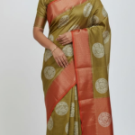 Peacock Block Print With Small Zari Lines All Over The Body