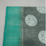 Peacock Block Print With Small Zari Lines All Over The Body