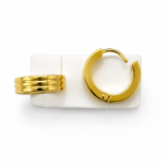 Gold Color Huggie Hinged Hoop Earrings