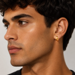 Gold Color Huggie Hinged Hoop Earrings