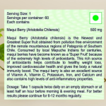 Maqui Berry Capsule - 60 Capsules (Get One Bottle 50ml Maqui Berry Drops Free)