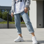 Men’s Sports Sneakers with TPE Sole | Lightweight White Running & Casual Shoes, Walking & Gym