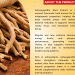 Ashwagandha Root Extract Capsule - 60 Capsules (Get One Bottle 50ml Ashwagandha Root Extract Drops Free)