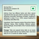 ASTHMA CARE CAPSULES - 60 CAPSULES (BUY ONE GET SAME 50ML DROPS FREE)