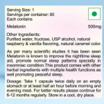 Melatonin Capsule - 60 Capsules (Get One Bottle 50ml Melatonin Drops Free)