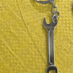 Mini Tool Shape Metal Keychain Set for Men, Creative Spanner Hammer Screwdriver Wrench Keyring, Multi Tool Design Keychain