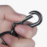 Mahi-ndra Premium Leather Keychain with Metal Carabiner Clip