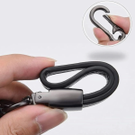 Mahi-ndra Premium Leather Keychain with Metal Carabiner Clip