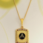 Small Om Religious Gold Plated Pendant With Chain Man For Women Gold-plated
