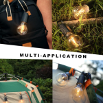 Hanging Camping with Hook Lamp Unbreakable Waterproof with Rechargeable Battery