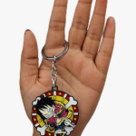 Anime Silver Rotating Spinning Metal Keychain, Keyring for Anime Lover, Car Bikes, Boys