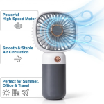 Portable USB Rechargeable Fan – Handheld & Desktop Mini Cooling Fan with Strong Airflow