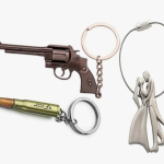 Silverline Bullet Metal Key Chain, Gun & Latest Couple Wire Keychain for Bike Car House Office Keys