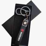 Leather Keychain Compatible With Suzuki Car - Make Your Car Unique with This Stylish Key Chain (Black)