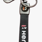 Leather/Metal Keychain with Hook for Hero Bikes, Scooters, Cars, Pack of 1