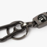 Leather/Metal Keychain with Hook for Hero Bikes, Scooters, Cars, Pack of 1