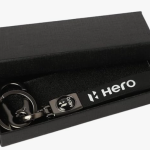 Leather/Metal Keychain with Hook for Hero Bikes, Scooters, Cars, Pack of 1