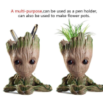 Groot Inspired Plant Pot, 15 cm Height, Green and Brown