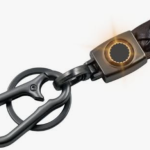 Premium Braided Leather Keychain with Stainless Steel Clasp, Black Metal Key Ring, Anti-Rust