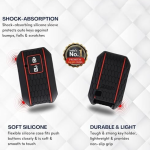 Iconic Keychains Key Cover Black Remote Key Shell, Rubber Key Case, 2 Button Push Start, for Maruti Suzuki Baleno 2022 and Brezza 2022