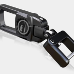 Suzuki Premium Metal Car Keychain with Double Ring Design, Black, Compatible with Multiple Models