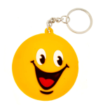 Handmade Happy Face Rubber Keyring for Car, Bike - 1 No