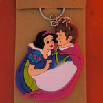 Multicolor Prince Charming with Cinderella PVC Keychain
