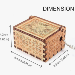Wooden Music Box, Laser Engraved Vintage Music Boxes, Naruto Theme, Gift for Birthday/Valentine's Day