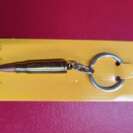 Big Gun Bullet Death Note Round Head Rifle Bullet Keychain Keyring Key Holder for Bike Car and Home(Golden)