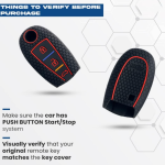 Silicone Key Cover for Maruti Cars, Compatible with Ciaz, Ignis, S-Cross, Baleno, Vitara Brezza 2b/3b Smart Key, Blue Keyring