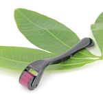 Derma Roller System, 0.5 mm Titanium Needles, 540 Pins, Hair Growth and Repair Tool, Black and Pink (pack of 3, Medium)