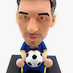 Footballer Lionel Messi Bobblehead Toy with Mobile Holder, Car Dashboard Decoration, Office Desk Table for Kids