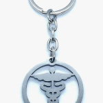 Silverline Doctor Logo Of Metal Silver Color on Both Side VIew Design, Compact Size Pocket Friendly - 1 Keychains