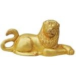 Large Brass Lion Statue Showpiece – Royal Handcrafted Lion Idol for Home Decoration,