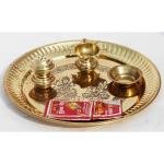 Brass Pooja Thali Set Iching