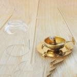 Brass Table Decor Adjustale Wick Oil Lamp Deepak, 50 ML  - Devotional Brass Lamp for Home