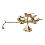 Brass Table Decor Star Deepak, Oil Lamp  - Handcrafted Oil Lamp for Temple & Décor,