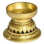 Brass Table Decor Stand Deepak, Oil Lamp  - Traditional Brass Oil Lamp for Puja Use,